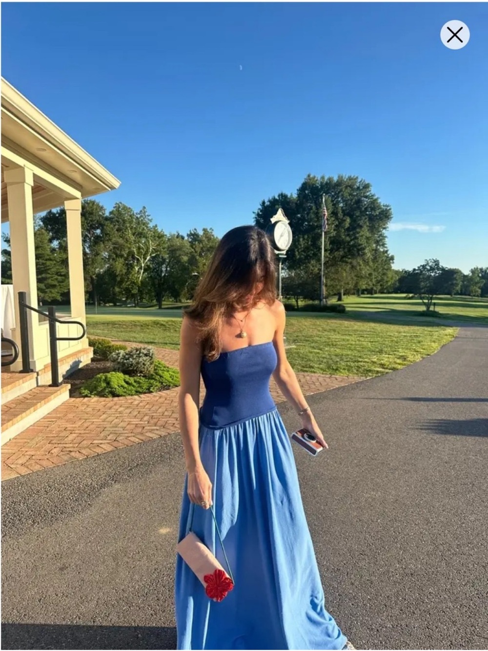 Solid & Striped Strapless Soglio Dress Maritime Blue